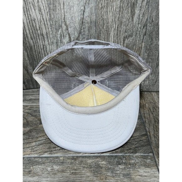 Vintage 80's Regul Tire Flat Brim Grey Trucker Snapback Hat Baseball Cap Patch - Picture 5 of 8